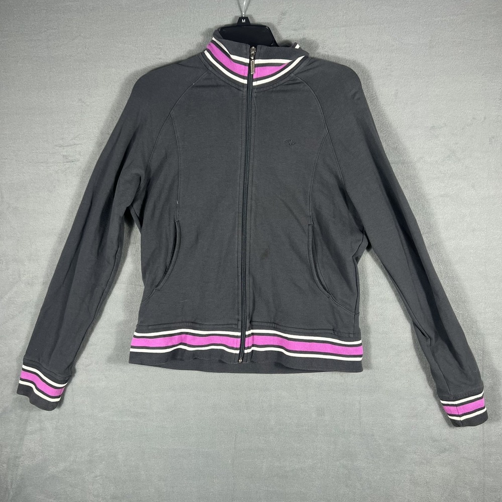 Athletic Works Women's L (12/14) Grey Stone Full Zip Activewear Track Jacket